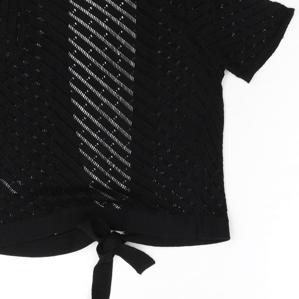 Womens UK Size 10 BHS Black Cardigan Jumper