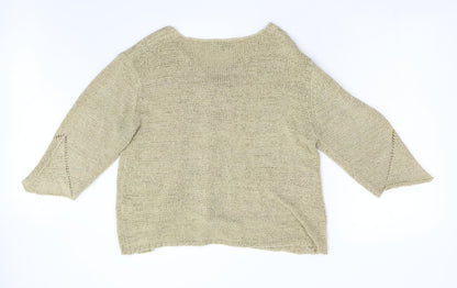 Womens UK Size XL First Avenue Beige Pullover Jumper