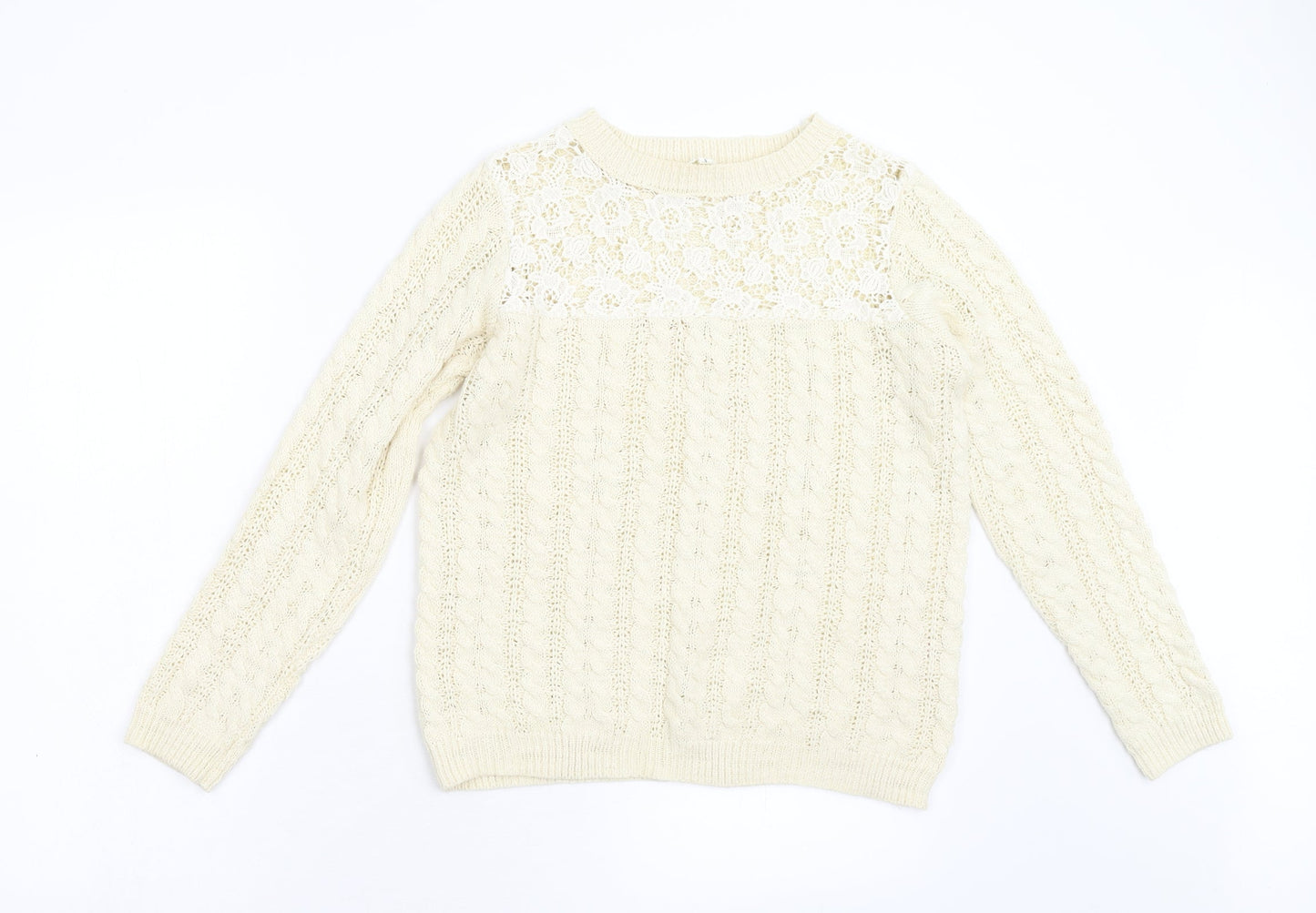 Womens UK Size S Matalan Beige Pullover Jumper
