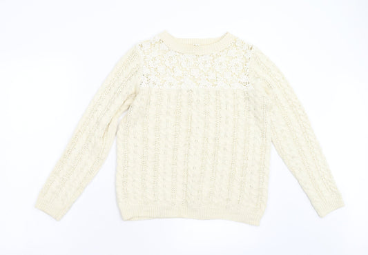 Womens UK Size S Matalan Beige Pullover Jumper