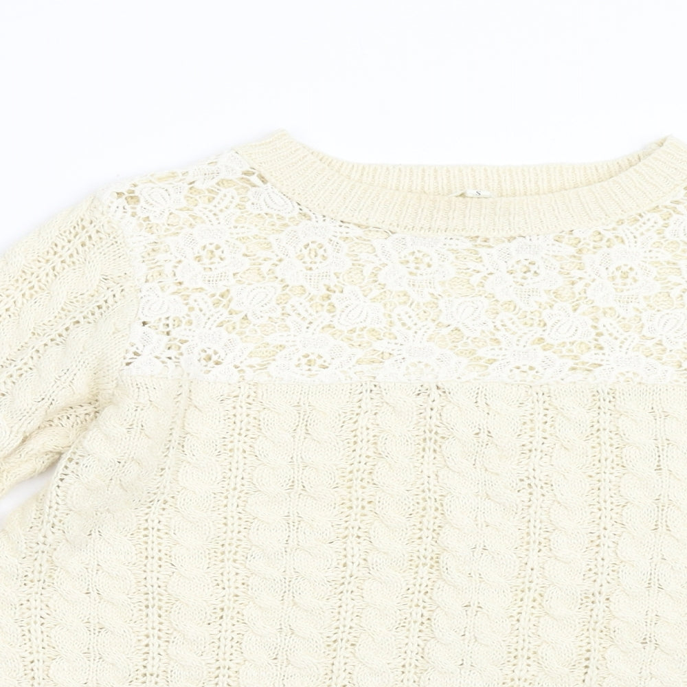 Womens UK Size S Matalan Beige Pullover Jumper