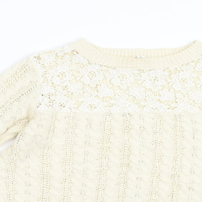 Womens UK Size S Matalan Beige Pullover Jumper