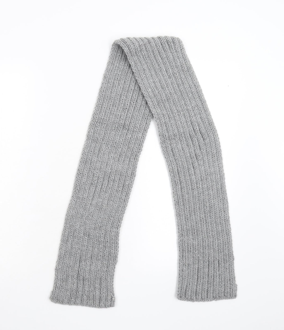 Preworn Unisex Grey  Knit  Scarf