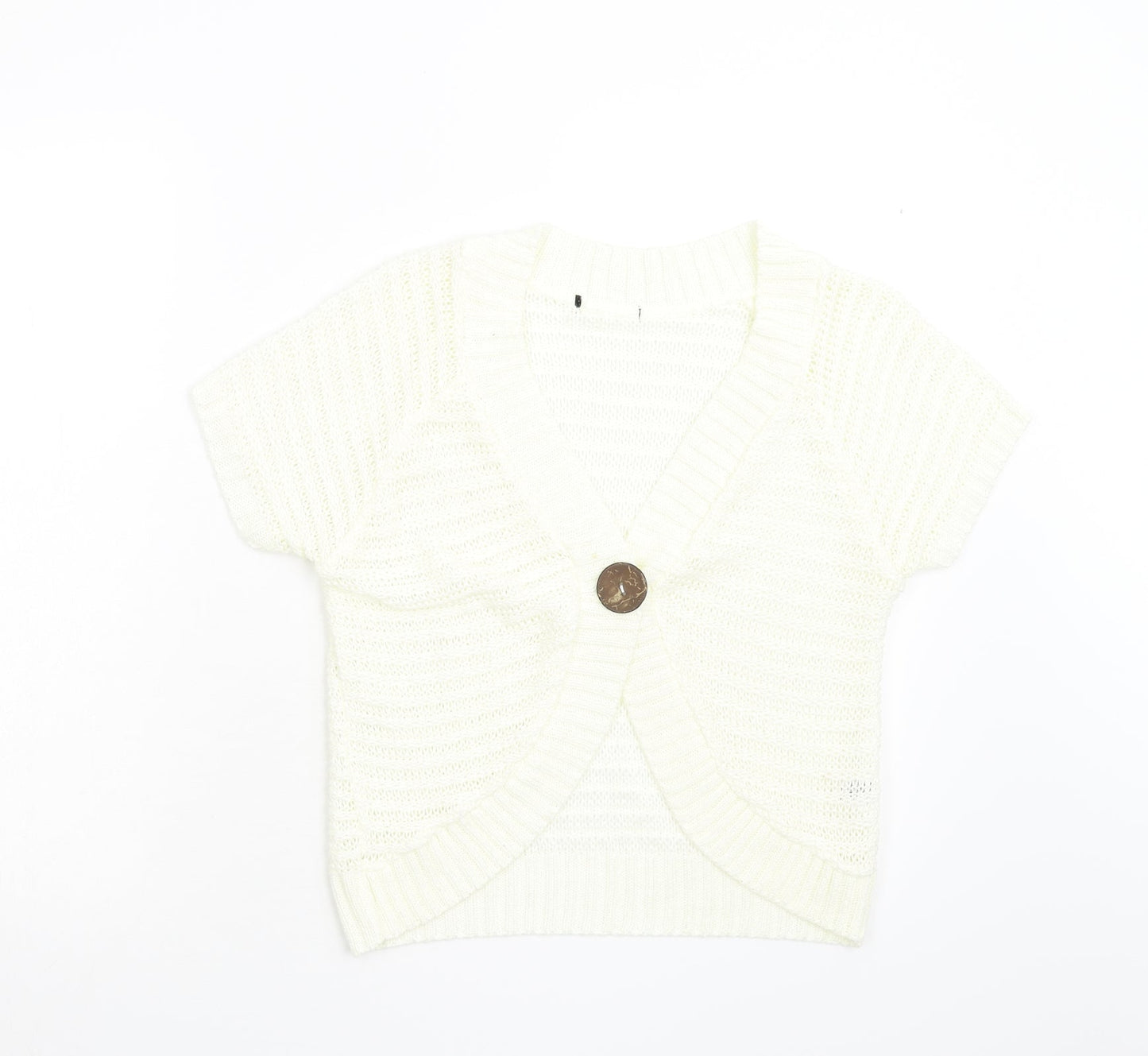 Womens UK Size M BM Ivory Cardigan Jumper