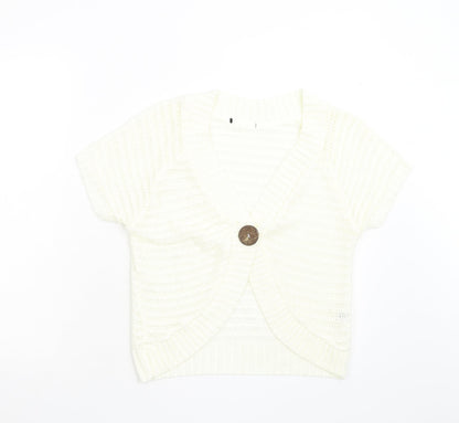 Womens UK Size M BM Ivory Cardigan Jumper