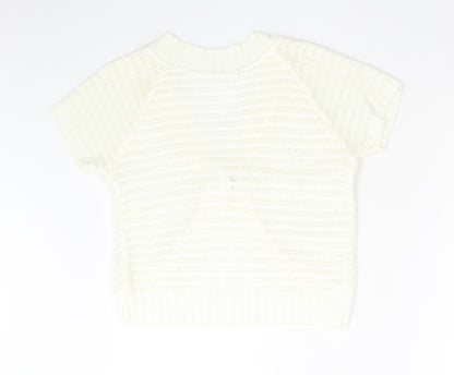 Womens UK Size M BM Ivory Cardigan Jumper