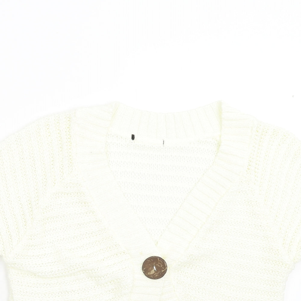 Womens UK Size M BM Ivory Cardigan Jumper