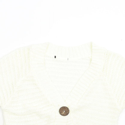Womens UK Size M BM Ivory Cardigan Jumper