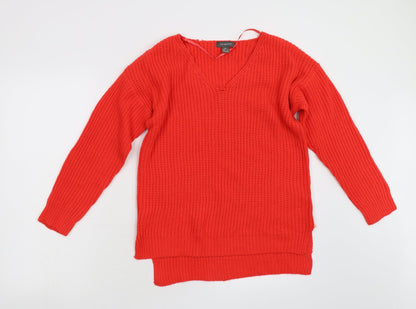 Primark Womens Orange  Knit Pullover Jumper Size XS
