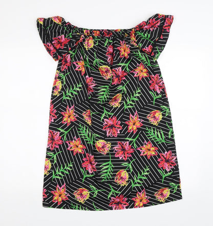 Primark Womens Black Floral  Shift  Size 8