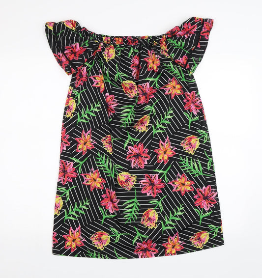 Primark Womens Black Floral  Shift  Size 8
