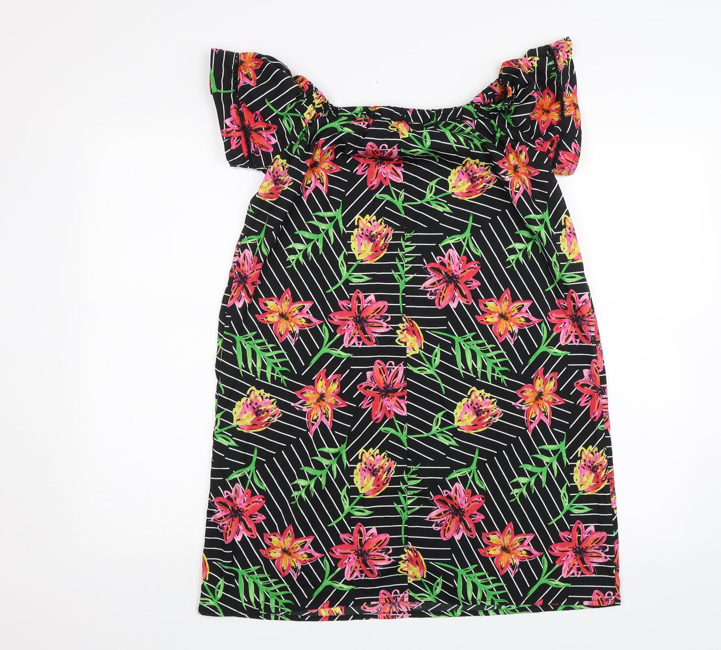 Primark Womens Black Floral  Shift  Size 8