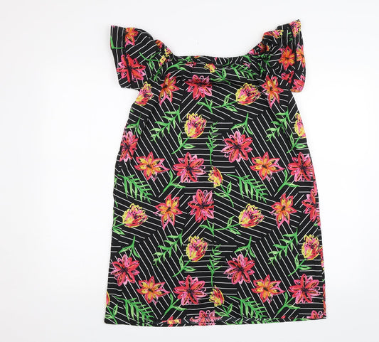 Primark Womens Black Floral  Shift  Size 8