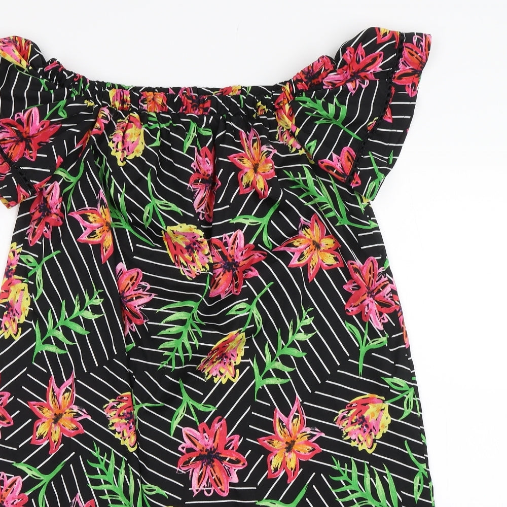 Primark Womens Black Floral  Shift  Size 8