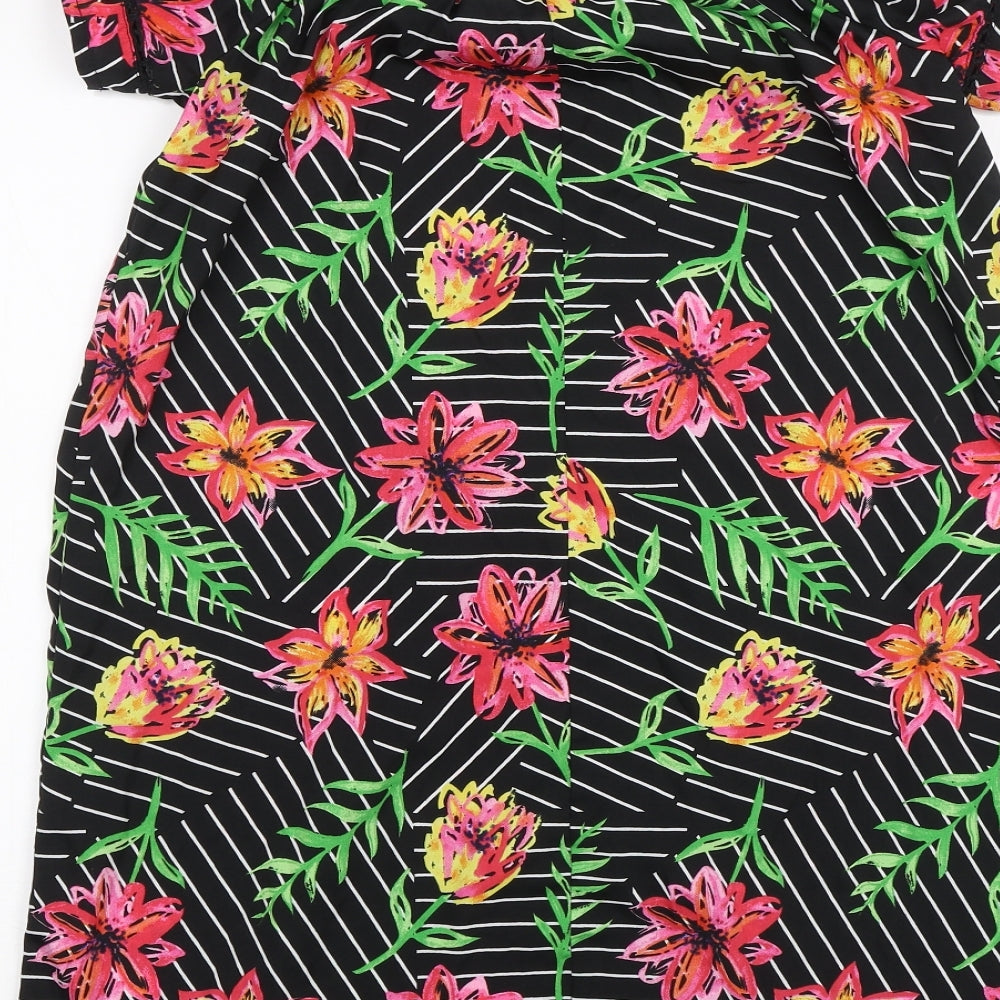 Primark Womens Black Floral  Shift  Size 8