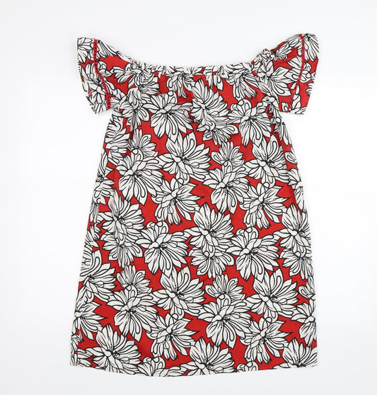 Primark Womens Red Floral  Shift  Size 8