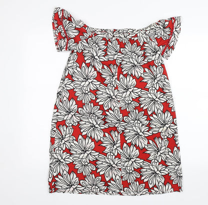 Primark Womens Red Floral  Shift  Size 8