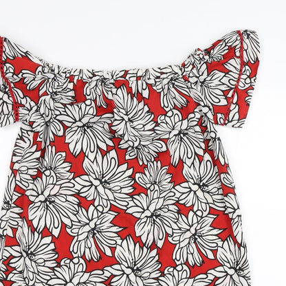 Primark Womens Red Floral  Shift  Size 8