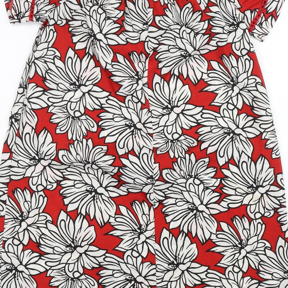 Primark Womens Red Floral  Shift  Size 8