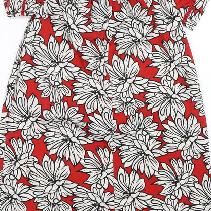 Primark Womens Red Floral  Shift  Size 8