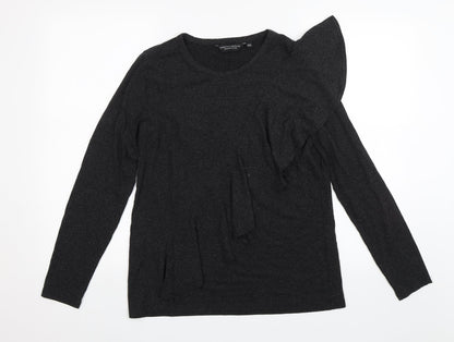 Womens UK Size 12 Dorothy Perkins Black Basic Blouse