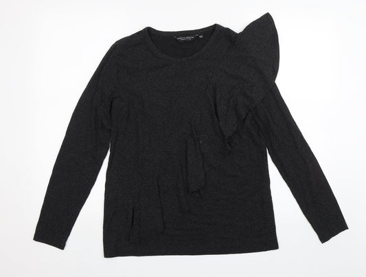 Womens UK Size 12 Dorothy Perkins Black Basic Blouse