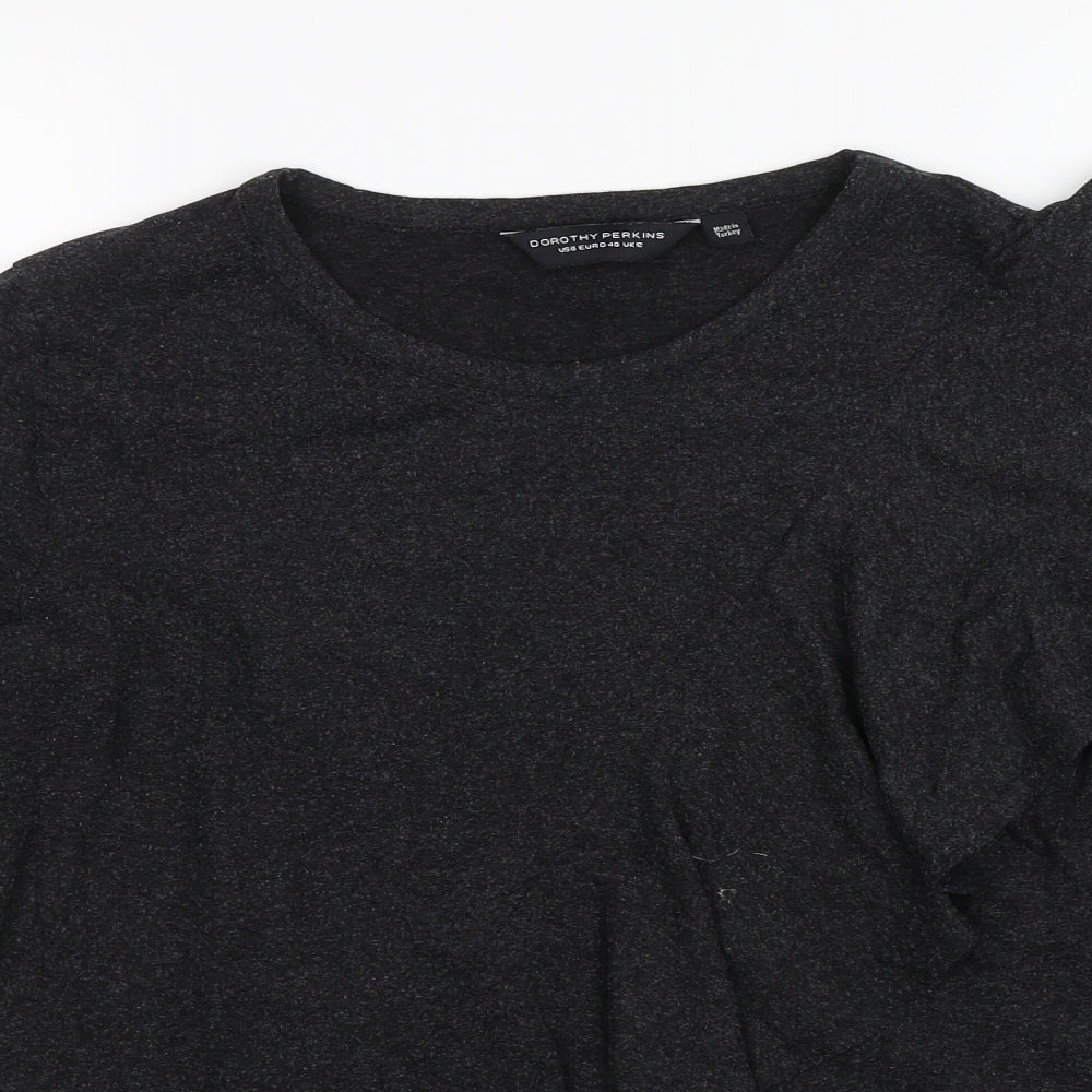 Womens UK Size 12 Dorothy Perkins Black Basic Blouse
