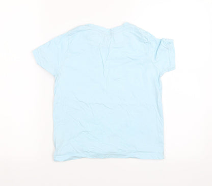 Fluid Girls Blue   Basic T-Shirt Size 9-10 Years  - Let it snow