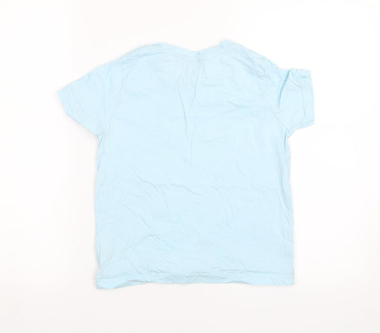 Fluid Girls Blue   Basic T-Shirt Size 9-10 Years  - Let it snow