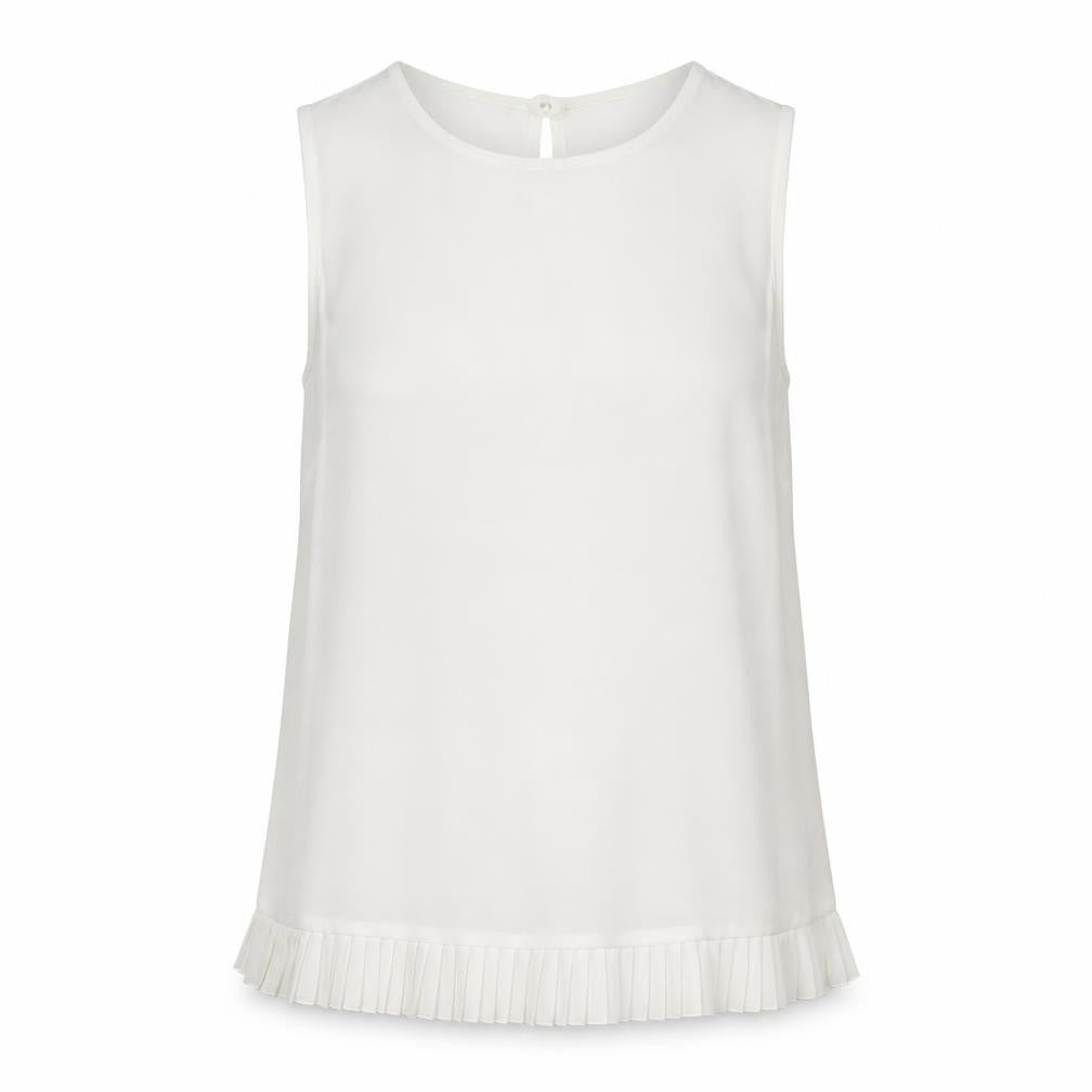 Womens UK Size 10 Papaya White Basic Blouse