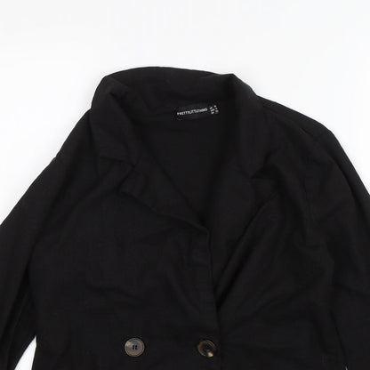 Womens UK Size 8 PRETTYLITTLETHING Black Jacket