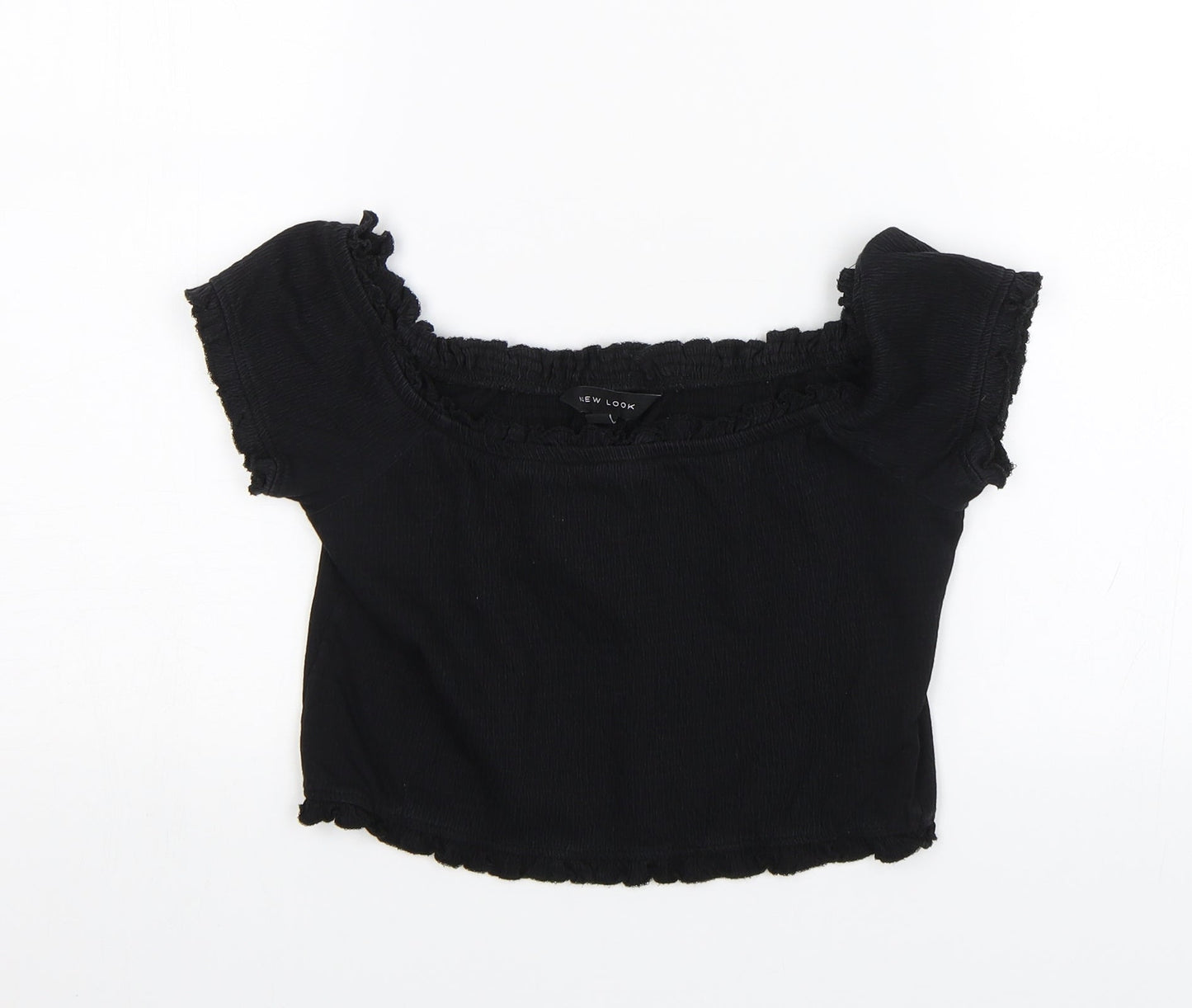 Womens UK Size 12 New Look Black Basic Blouse