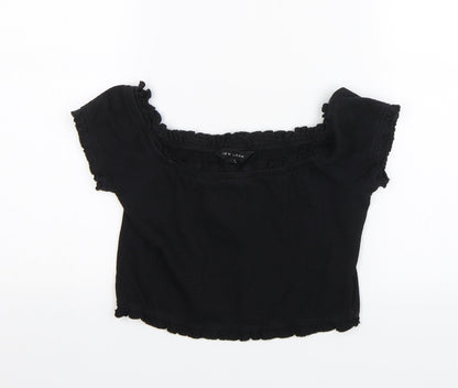 Womens UK Size 12 New Look Black Basic Blouse