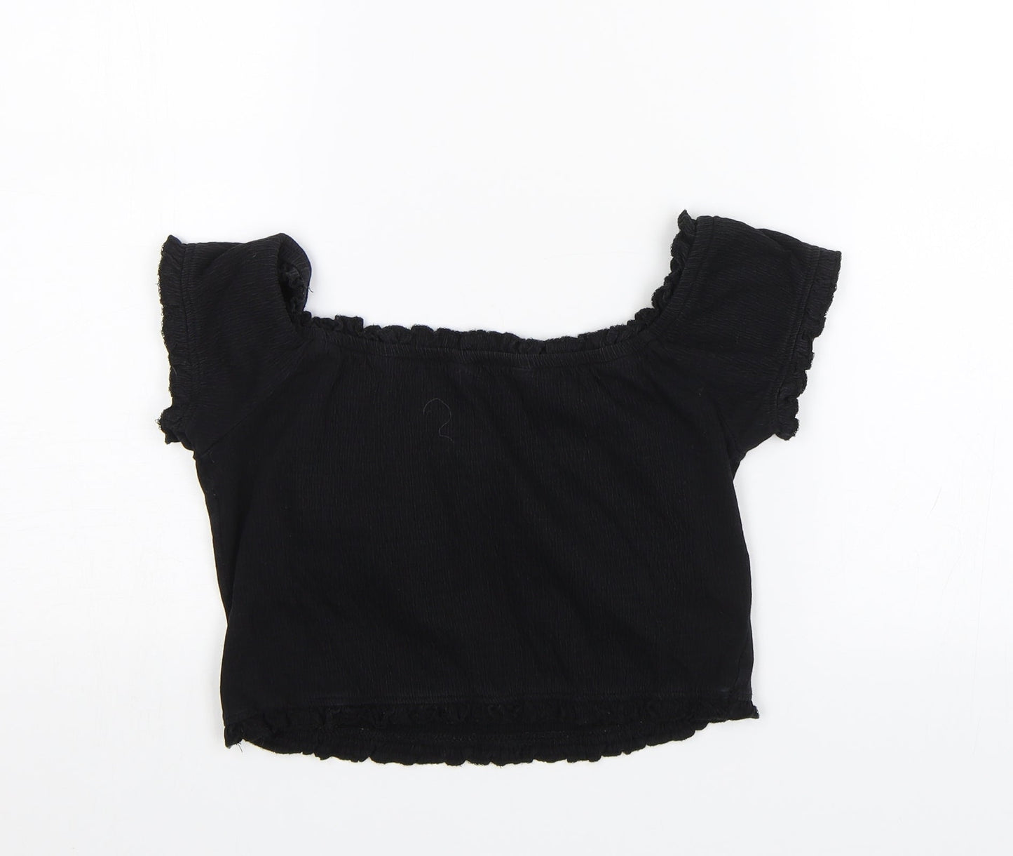 Womens UK Size 12 New Look Black Basic Blouse