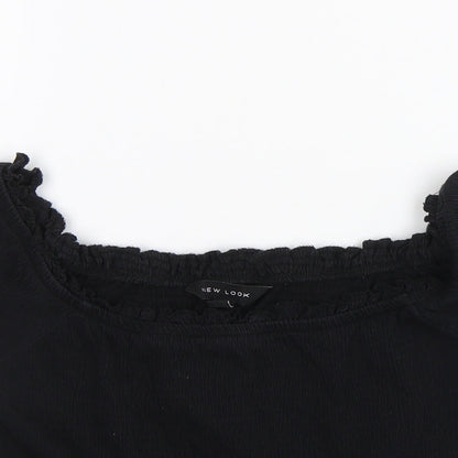 Womens UK Size 12 New Look Black Basic Blouse