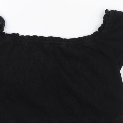 Womens UK Size 12 New Look Black Basic Blouse