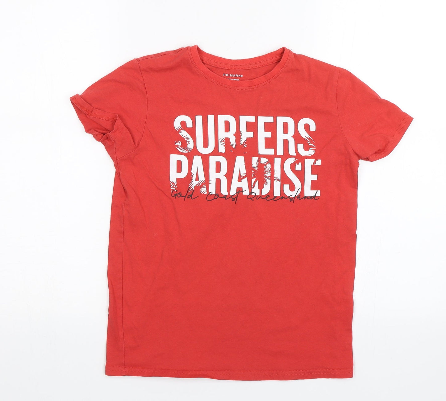 Primark Boys Red   Basic T-Shirt Size 10-11 Years  - Surfers Paradise