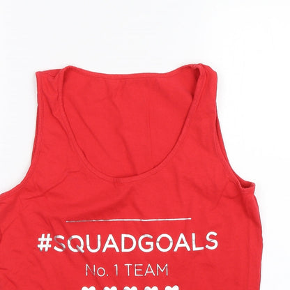 George Womens Red Solid  Top Pyjama Top Size 8  - #squadgoals