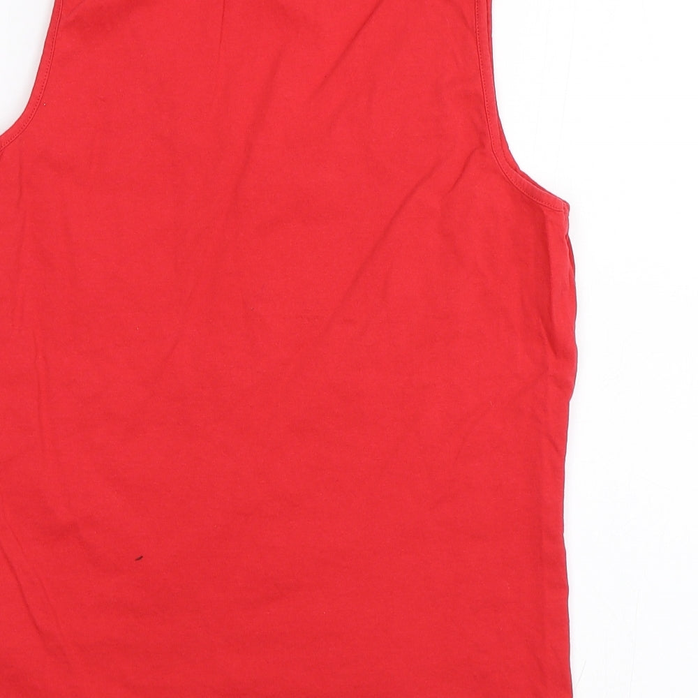 George Womens Red Solid  Top Pyjama Top Size 8  - #squadgoals