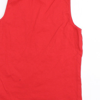George Womens Red Solid  Top Pyjama Top Size 8  - #squadgoals