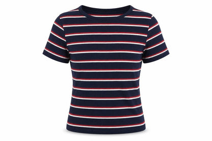 Womens UK Size S Divided Blue Basic T-Shirt