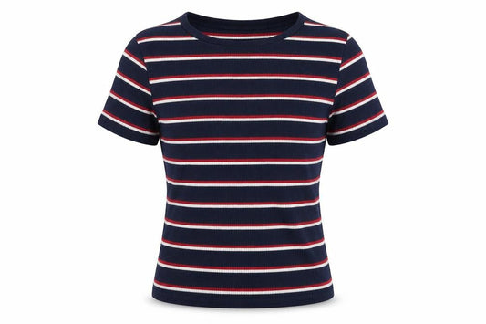 Womens UK Size S Divided Blue Basic T-Shirt