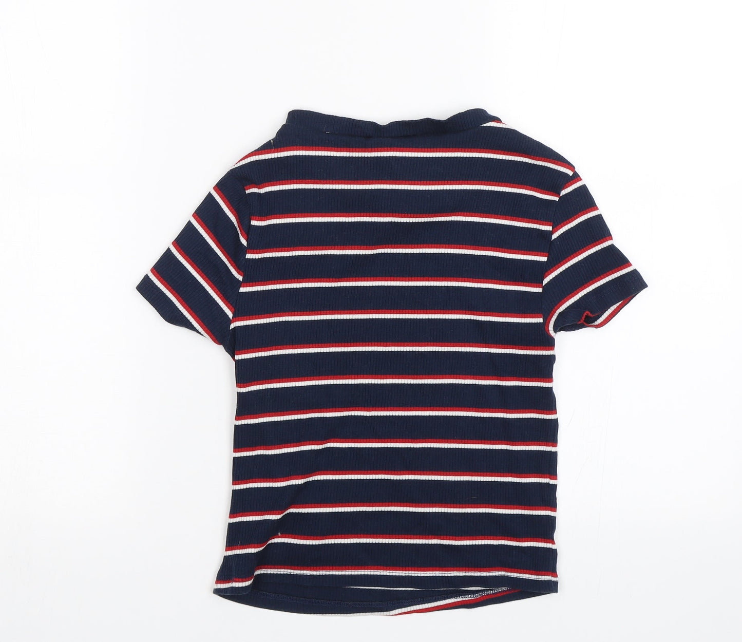 Womens UK Size S Divided Blue Basic T-Shirt