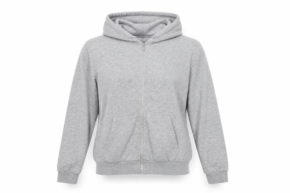 Womens UK Size S Divided Grey Full Zip Hoodie