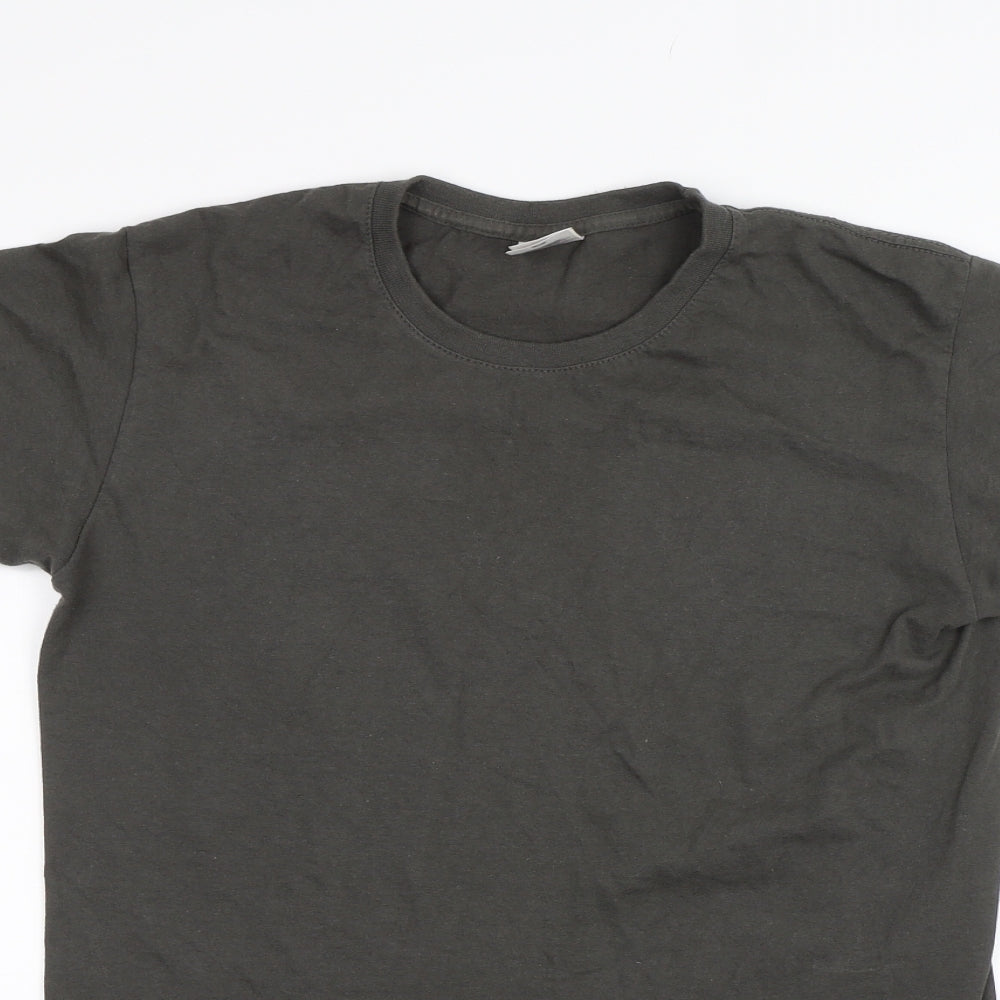 Mens UK Size S Fruit of the Loom Grey  T-Shirt