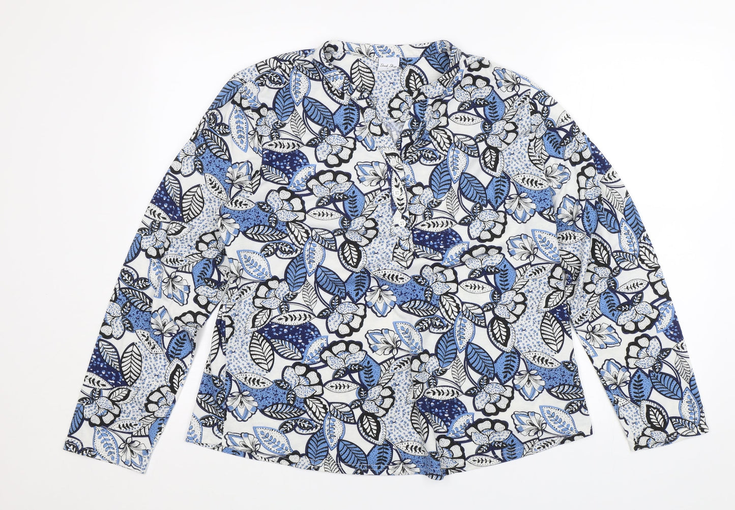 Womens UK Size L Stock Shop Blue Basic Blouse