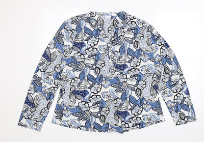 Womens UK Size L Stock Shop Blue Basic Blouse