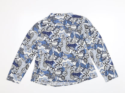 Womens UK Size L Stock Shop Blue Basic Blouse
