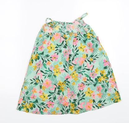 NEXT Girls Green Floral  Shift  Size 8 Years