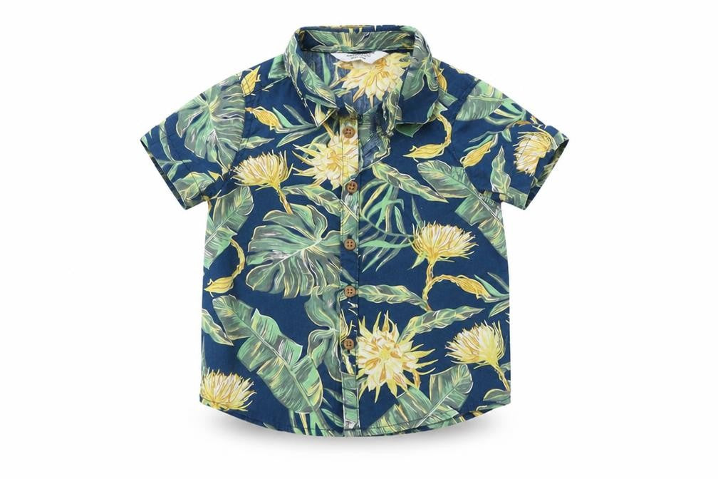 Primark Baby Blue Floral  Basic Button-Up Size 12-18 Months